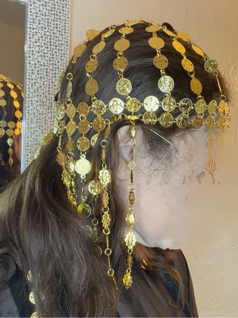 Gold Coin Fringe Headpiece - Women Accessories Hair Accessory
